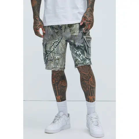 Deylen Cargo Relaxed Shorts - Camouflage
