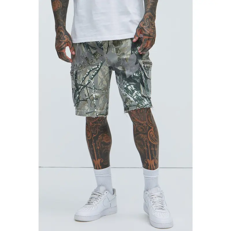 Deylen Cargo Relaxed Shorts - Camouflage