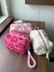Women's Plush Heart-Shaped Cosmetic Bag, Portable Handbag/coin Purse, Lipstick Organizer, Travel Toiletry Bag, Best Gift for Valentine's Day