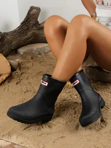 Drop Women's Stella Mid-Calf Rain Boots, Waterproof Rubber Boots, Fashionable Waterproof Design, Comfortable Fit, Enhanced Grip, Suitable for All Weather