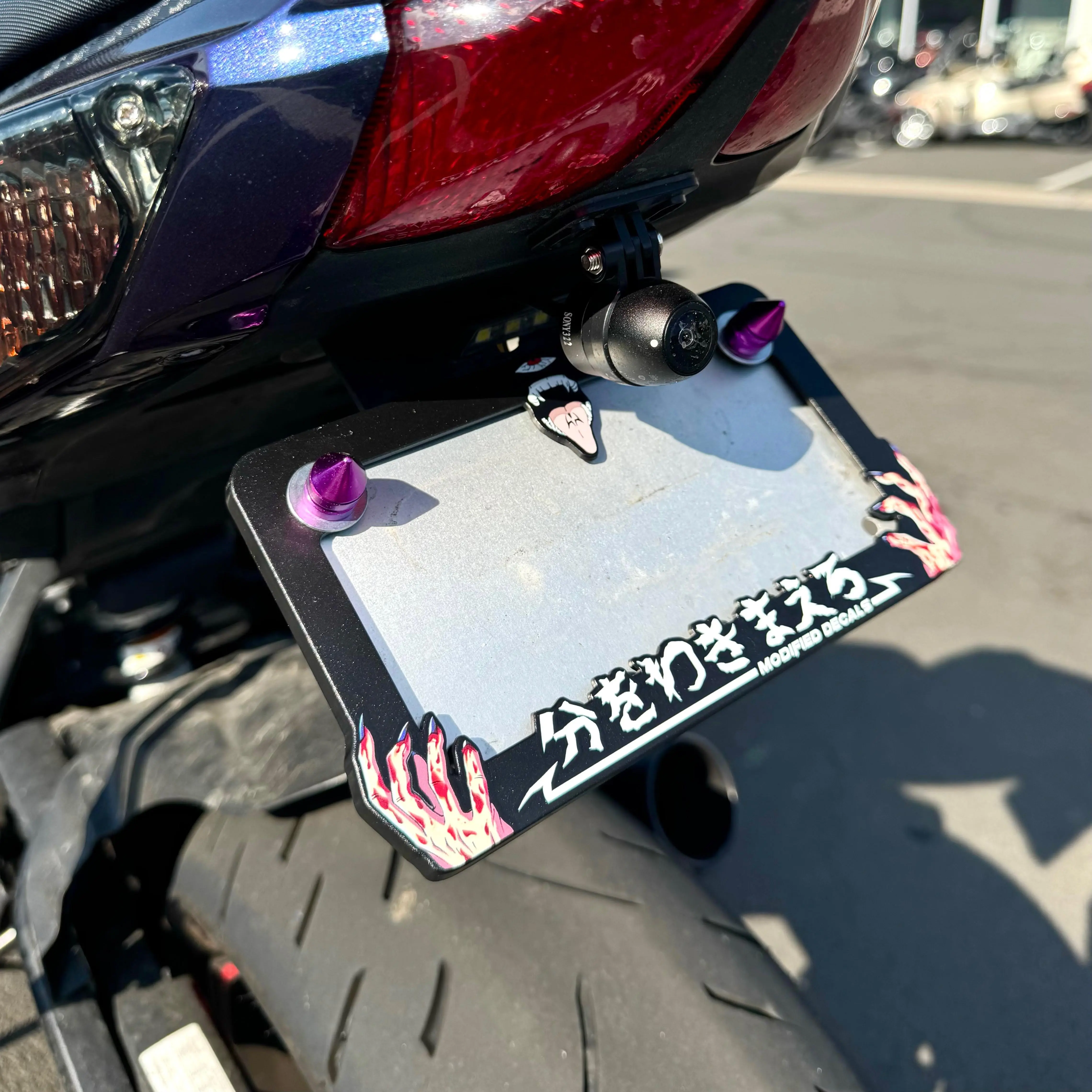 "Know Your Place" JJK Motorcycle License Plate Frame "Know Your Place" JJK Motorcycle License Plate Frame