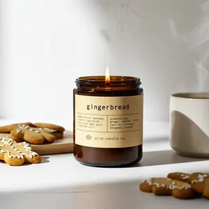 gingerbread beeswax candle