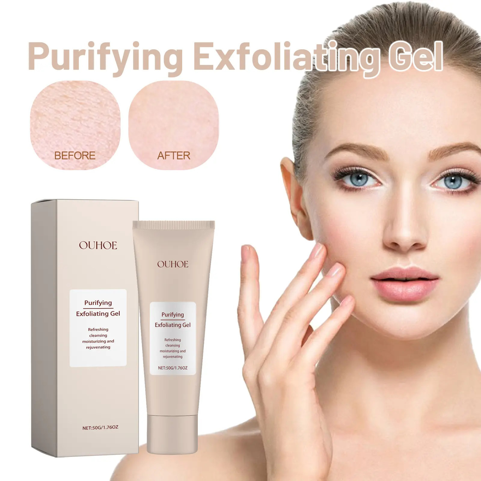 Gentle Clarifying Exfoliating Gel Botanical Enzymes Dissolve Blackheads   Pimples Converge Pores Rejuvenate Skin Sensitive Skin Non-Irritating Formula