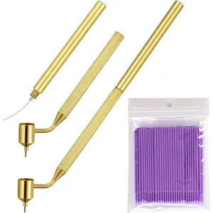 100PCS 0.5 mm Touch Up Paint Brushes, Fine Line Fluid Writer Paint Applicator Pen Disposable Micro Applicators, Detailing Fluid Writer Tool Kit for Rock Chips and Scratch Repair