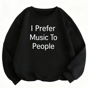 Long Sleeve Sweatshirt With ‘Finding Solace In Soundtracks’ Quote for Music Fans