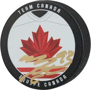 Mitch Marner Vegas Golden Knights Autographed Team Canada 2026 Olympics Hockey Puck - Fanatics Authentic Certified