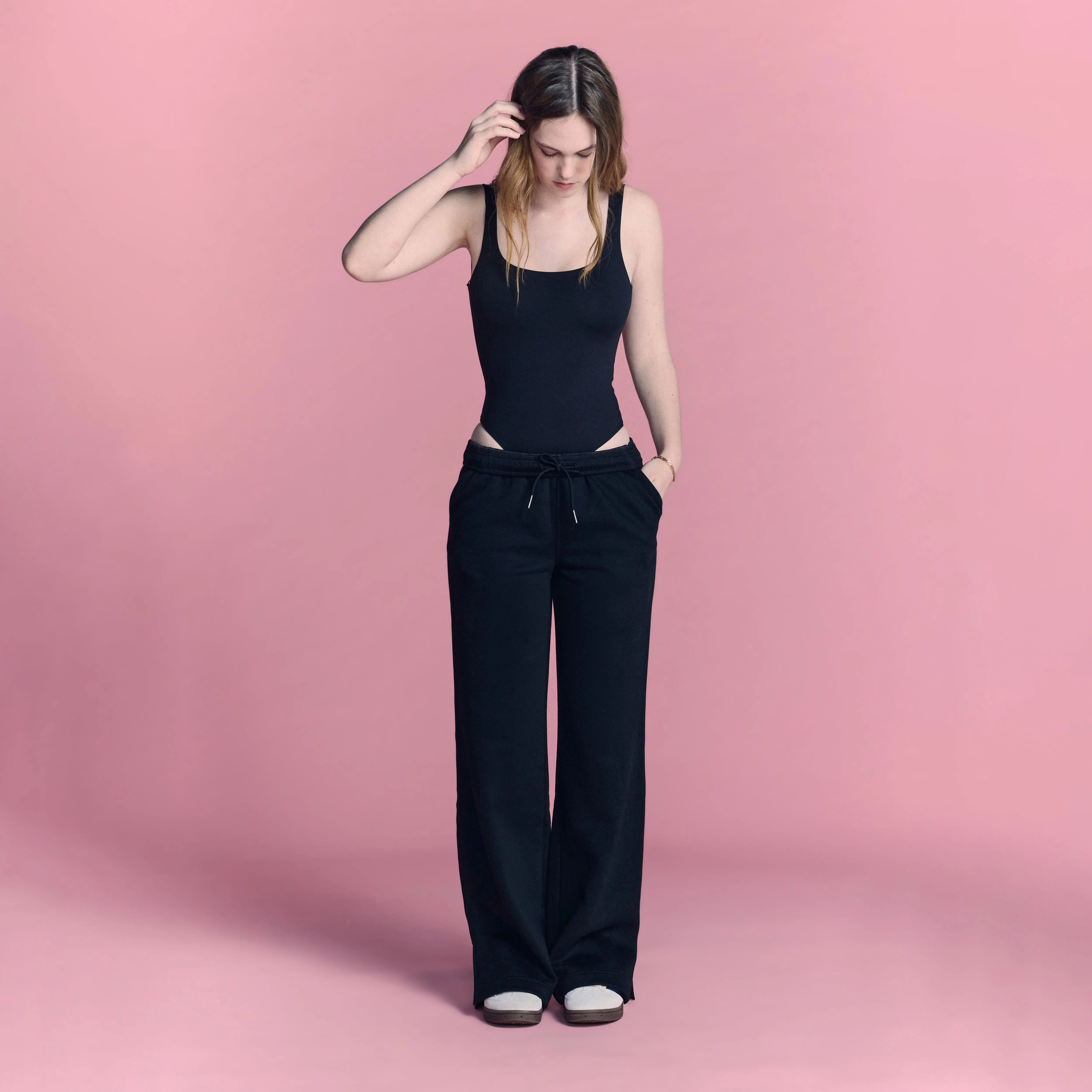 LOVB Essentials Black Wide Leg Sweatpants
