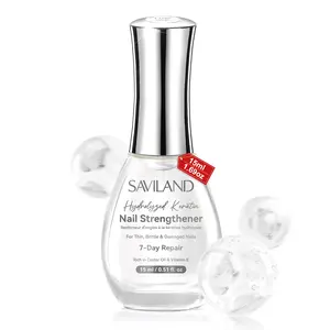SAVILAND Advanced Nail Strengthener: 15ml Formula Castor Oil & Vitamin E to Repair Damaged Weak Thin Nails Strengthens Perfect For Thoughtful Gift