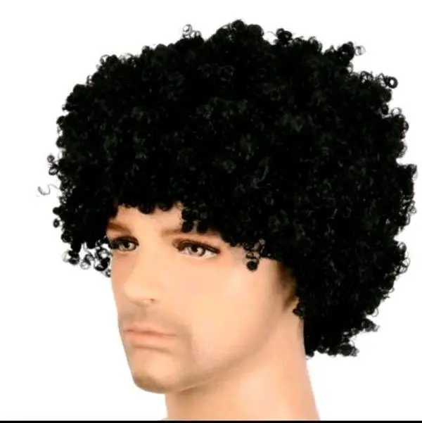 Afro Wig for Men - Black Curly Hairpiece with Natural Look and Comfortable Fit
