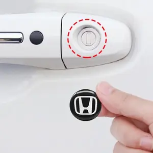 3D Car Lock Keyhole Stickers, Door Lock Protect Interior Stickers, Compatible with Honda Civic Fit Jazz Accord Pilot Crv Odyssey Passport City