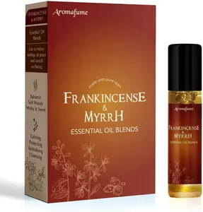 Frankincense&Myrrha Roll-On Blend by Aromafume | 1 x 10ml / 3 x 0.33 Fl Oz | Made with Commiphora Myrrha & Boswelia Carterii | for Meditation, Spiritual Awakening & Prayer