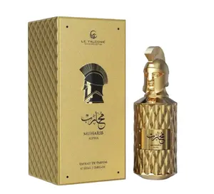 LE FALCONE Muharib Alpha Wood Men's Eau de Parfum (EDP) - 2.8 oz Fresh, Alcohol-Based, Intense Wood Fragrance with Minty, Citrus Notes, Single Item, Minty Men's Fragrance