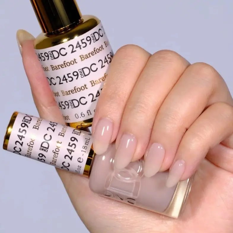 DND DC 2459 Bare Foot Gel and Lacquer Duo nail care nail art sheer nude gel color