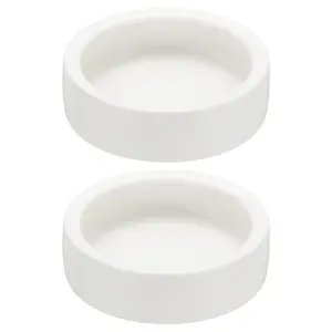 PETAXCELL Reptile Food Bowl, Worm Water Dish Ceramic Pet Bowl Food Dish Anti Escape Feeder Small (4 In, White, 2pcs), Intended for Gecko / Scaled Pet / Amphibians / Spiders / Small Mammals