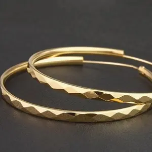 urban body jew lery 2PCS fashion 18K gold plated big round earrings women's copper jewelry everyday casual With Free Gift