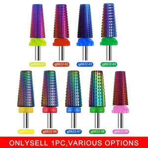5-in-1 Alloy Nail Drill Bits, High-Hardness Alloy Milling Bit Electric Manicure Tool, for Gel Nail Polish Removal, Dead Skin and Callus Treatment, and Foot Care, Suitable for Long-Term Use