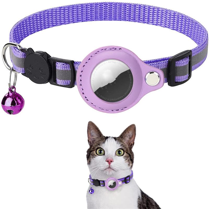 Waterproof Reflective AirTag Pet Collar for Dogs & Cats  Anti-Lost Tracker Holder
