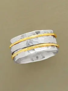 1 PC Fashion Two Tone Ring For Women For Valentine's Day Gift Wedding Anniversary Party Jewelry