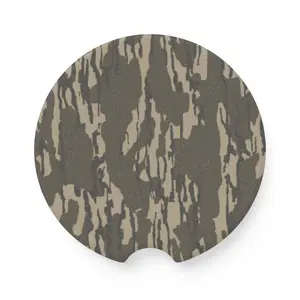 Tree Camo Soapstone Car Coaster / Old School Camo Car Coaster / Camo Car Accessories / Hunting Gifts / Camo Vehicle Coaster / Waterfowl Camo Car Décor