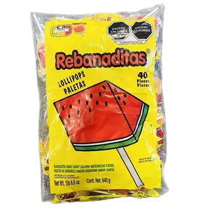 Rebanaditas - Watermelon flavor lollipop 40pack Sweet Candy