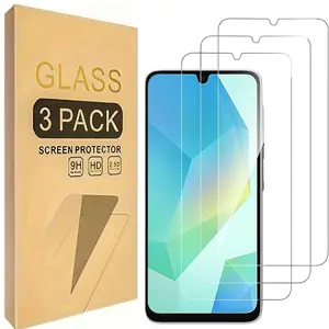 3-piece tempered glass screen protector designed for Samsung Galaxy A17 2025 Smartphone, Galaxy A16 5G Smartphone, and Galaxy A26 5G Smartphone, bubble-free and ultra-durable