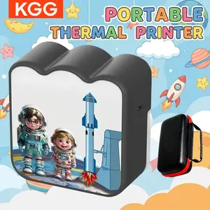 Mini Portabl Printer Inkless Sticker Maker, Free Cut Small Pocket Printer, Portable Thermal Printer for Photo Journal Notes Memo