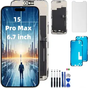 for iPhone 15 Pro Max Screen Replacement 6.7 inch Full HD, 3D Touch LCD Screen Display Digitizer Assembly with Repair Tools, Accessories, Compatible for Model A2849, A3105, A3106, A3108