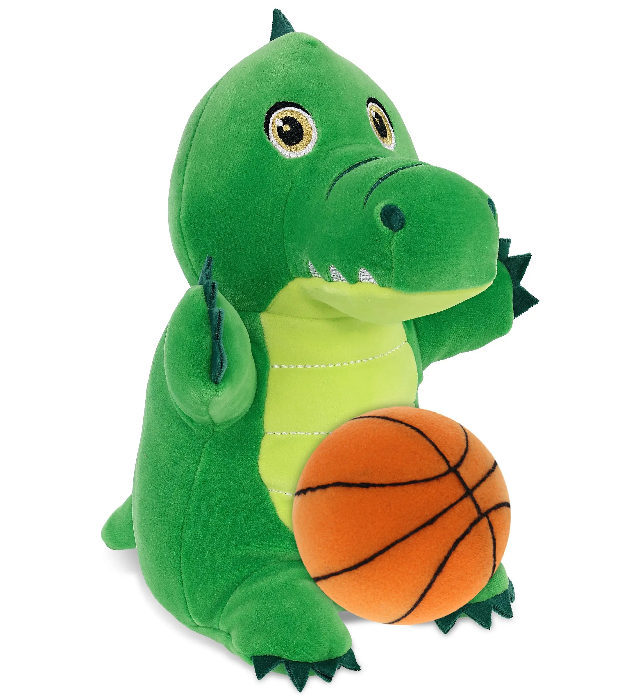 SNUG-MOOSHIES PLUSH - STANDING ALLIGATOR with Basketball Plush
