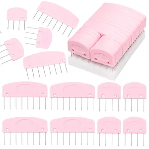 25 Pcs Knit Blocking Pins Set,Pink Color Knit Blocking Combs for Blocking Knitting,Crochet,Lace or Needlework Projects,Knitting Block Tool for Blocking Mats,Halloween Christmas Gifts,Hand Tools Kits