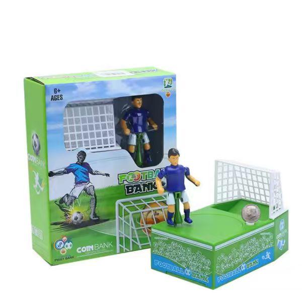 2026 Creative Kicking Soccer Piggy Bank, World Cup Coin Bank, Football-Themed Souvenir Gift, Desktop Decoration, Novel Cartoon Money Bank