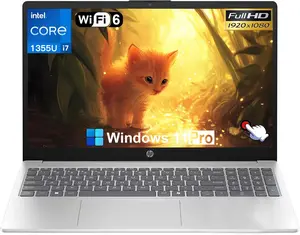 HP 15.6" Touchscreen Laptop Business & Student Computer - Intel 10-Core i7 1355U (Up to 5GHz), 16GB RAM, 1TB SSD, FHD IPS Display, Win 11 Pro, Wi-Fi 6, HDMI, w/Laptop Accessories