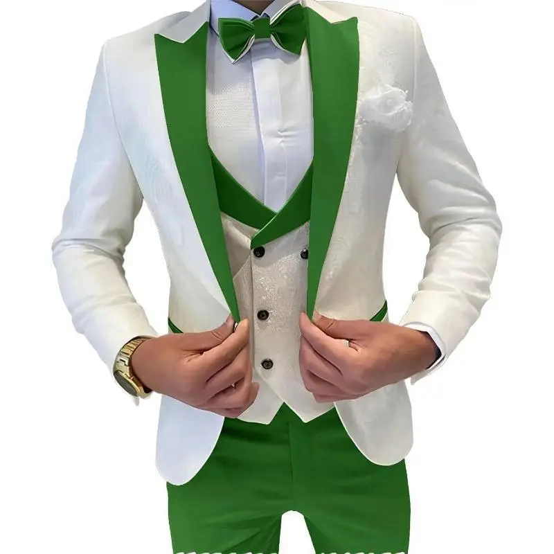 Green suit + vest + trousers