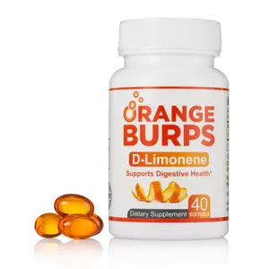 Orange Burps D-Limonene Softgels (1 Bottle, 40ct) - Natural Heartburn & Acid Reflux Relief - Digestive Support Supplement - Non-GMO, Made in USA