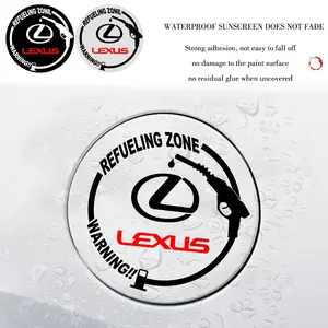 Lexus Car Fuel Tank Waterproof Decal Sticker, Fashionable Gas Cap Patch, Personalized Style Car Decoration Accessory, Car Decals