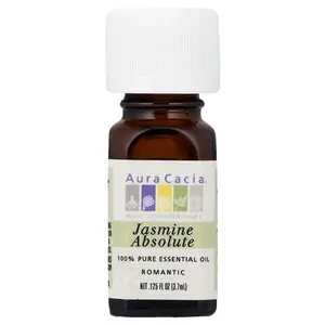 Aura Cacia 100% Pure Essential Oil, Jasmine Absolute, 0.125 fl oz (3.7 ml)