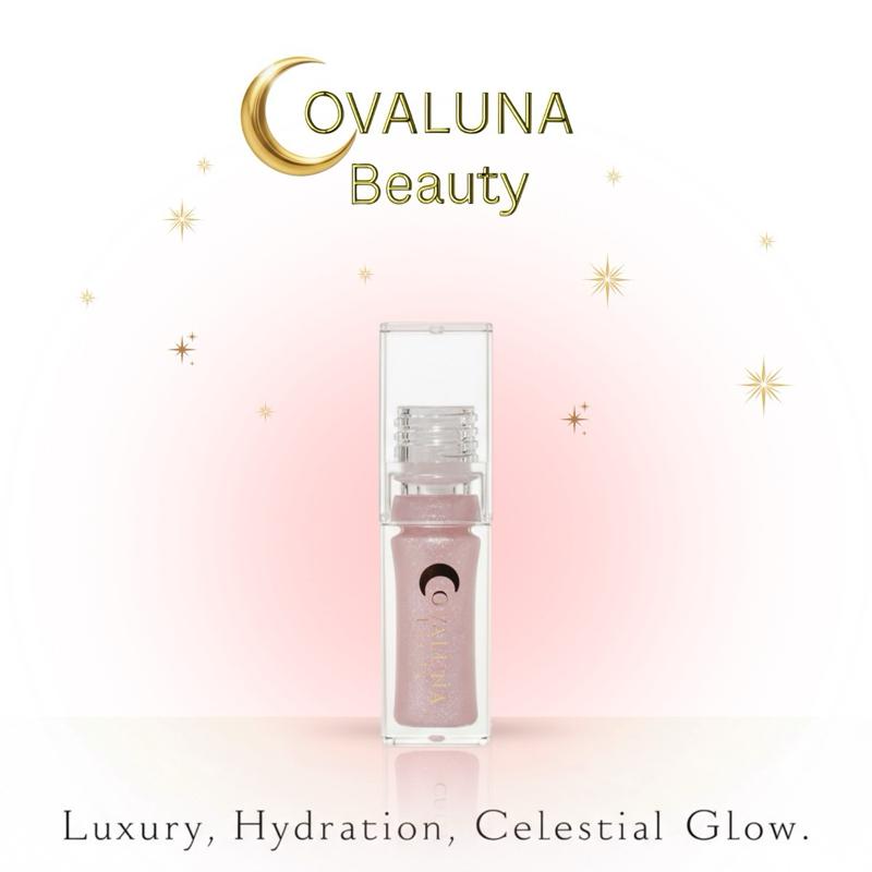 Covaluna Beauty - Starlight Gloss Collection - Rose Halo, MoshaStardust, Soft Petal, Celestial Glow & Glow Kiss - Hydrating & Lightweight Formula - Vitamin E Enriched - Elegant Shine Natural Finish Lipgloss Makeup