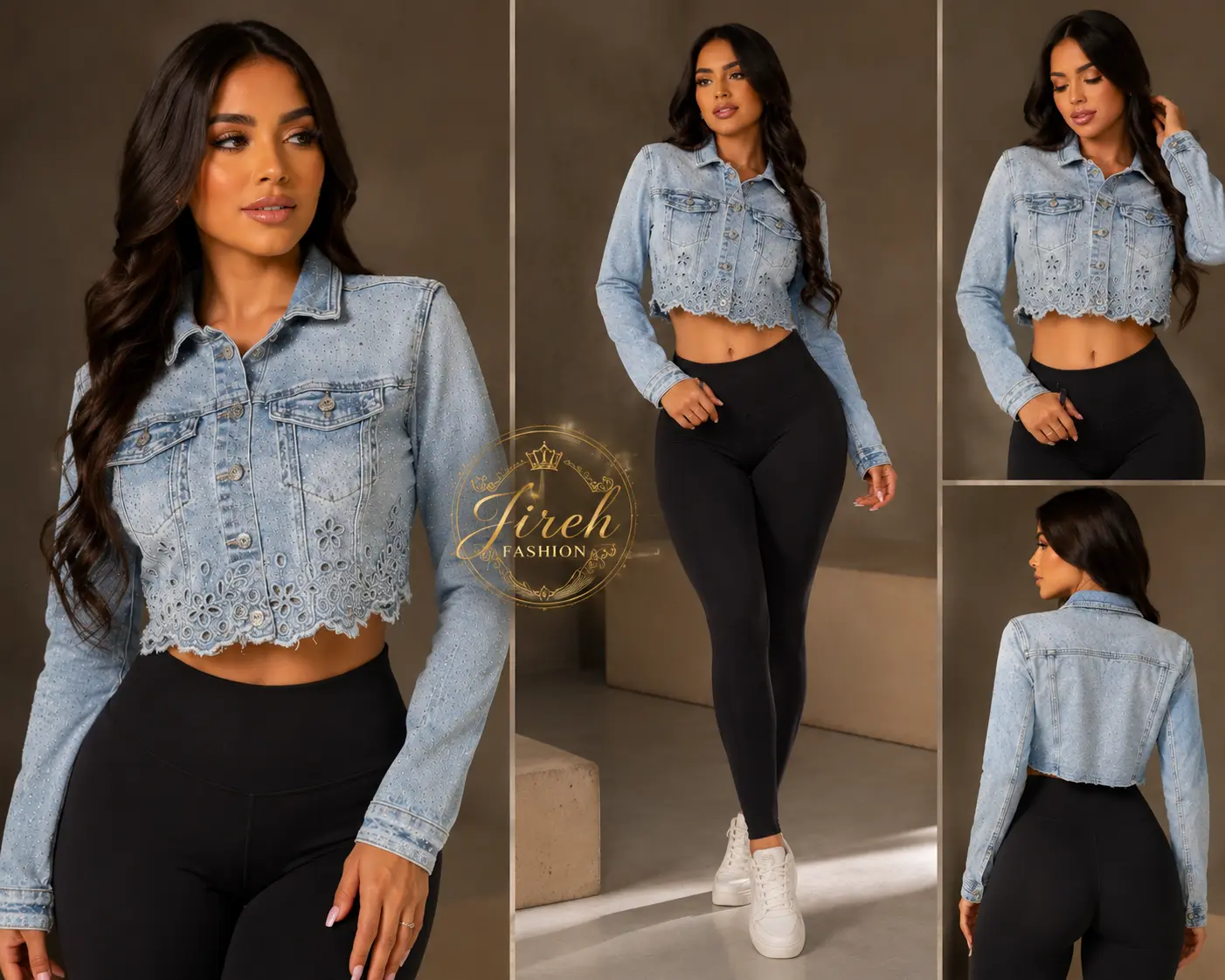 Diamond Daisy Cropped Jacket