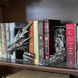 Modern Home Style Dragon Bookend, Decorative Shelf Accessory, Gift for Book Lovers, Dragon Book Enthusiasts, Perfect for Shelves