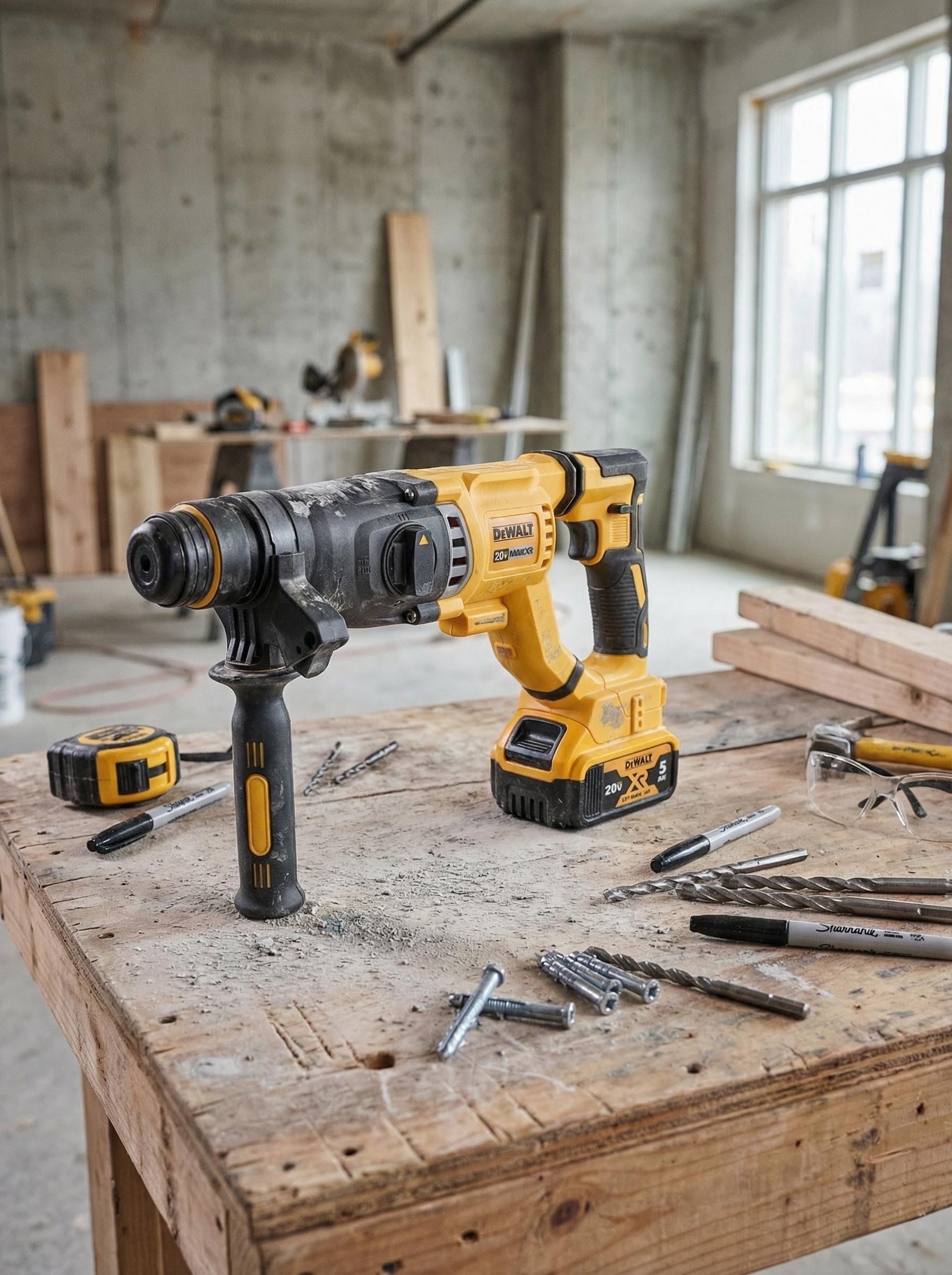 DEWALT DCH263 20V Brushless Rotary Hammer Drill for Concrete Construction torque multiplier