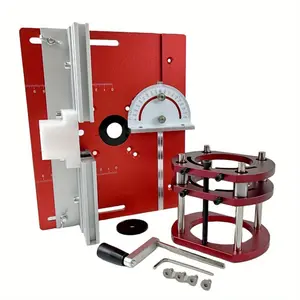 Router Lift System, Aluminum Alloy Router Table Insert Plate Kit with Strength and Precision, Woodworking Flip Plate with Miter Gauge & Fence for Workbench Trimmer Carpenter Project