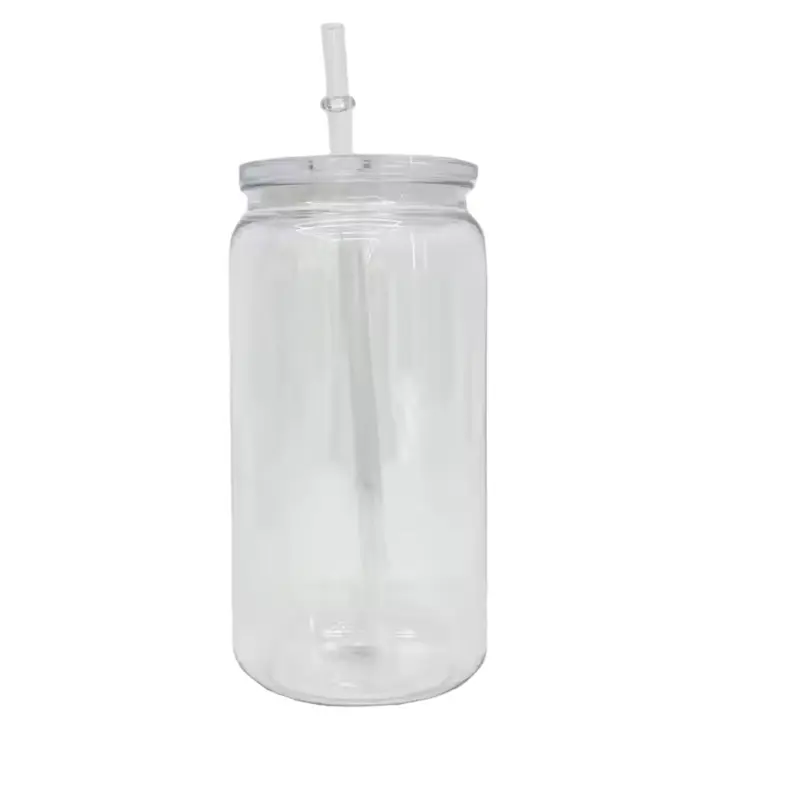 16oz Transparent Acrylic Plastic Can w/PP Lids