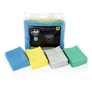 Auto Drive Multi-Purpose Microfiber Heavy Duty Cleaning Towels 100 Pack