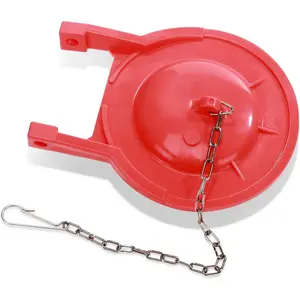 Flapper Kit 2 Pack, Conserving Flappers for 3 Inch Flush Valves, Stainless Chain, High, Easy to Install, Red