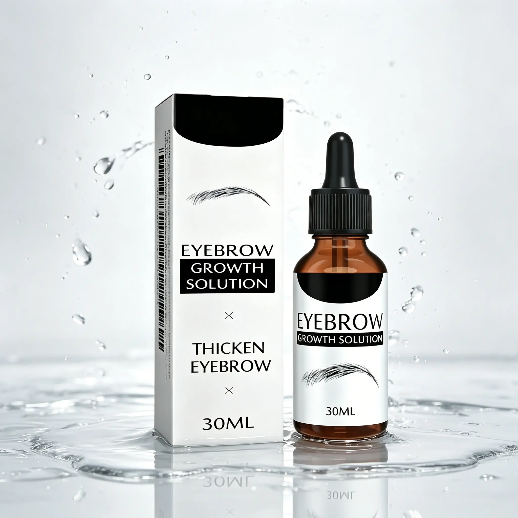 Eyebrow Growth Solution 30ml – Thickens & Grows Sparse Brows Naturally – Helps Fill in Patchy Areas, Darkens & Strengthens Brow Hair – Fast-Acting Serum for Fuller, Thicker Eyebrows – Daily Brow Care