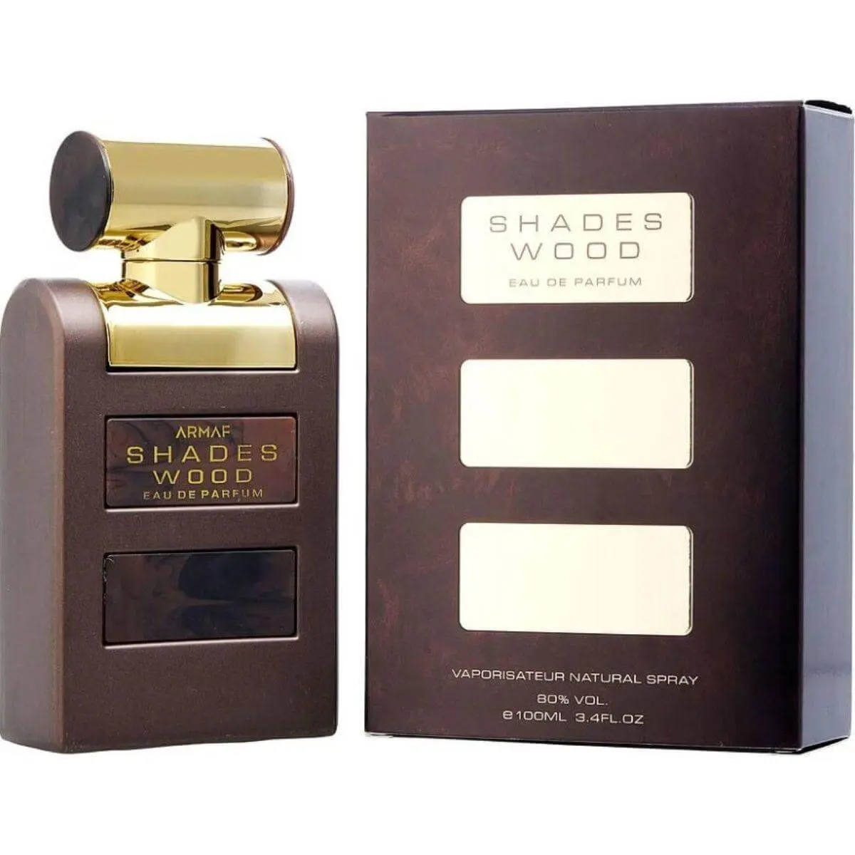 Armaf Shades Wood Men's Eau de Parfum (EDP) - 3.4 fl oz Spray, Oud Men's Fragrance with Agarwood, Cedar, Rose, Citrus, Spicy Woody Notes, Liquid Spraying Packaging in New Box