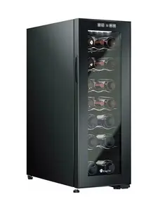 KingChii 18 Bottle Wine Cooler Refrigerator Freestanding Wine Fridge - Intelligent Digital Control, Low Noise Professional Compressor, Stainless Steel & Tempered Glass for Home, Office, or Kitchen