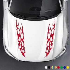 Car Stickers - Front car stickers with racing flame patterns, decorating cars