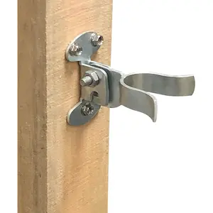 1-3/8" Flat Back Wall Mount Fork Gate Latch - Gate Latch Hardware with Screws or Lag Bolt for Gate Frames, Easily Mounts to Wooden Gate Post or Wall