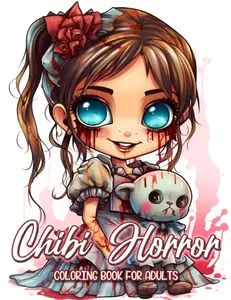 Chibi Horror Coloring Book: An Adult Coloring Book Featuring Cute Chibi Horror and Zombie Girls Paperback