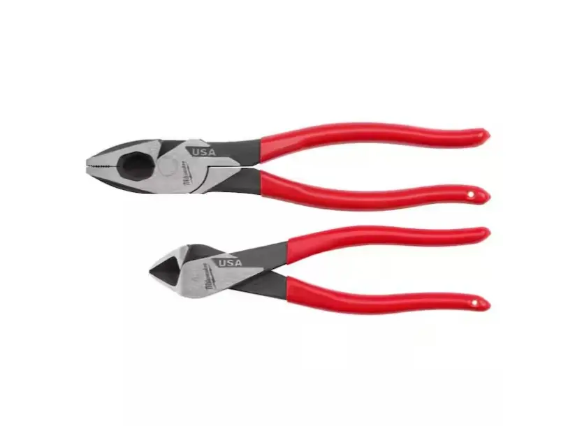 Milwaukee 9 in. Lineman & 8 in. Diagonal Dipped Grip Plier Set (2-Piece) MT500-2